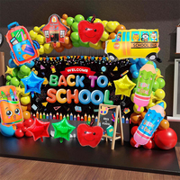 Ballons en feuille de couleur pour cartable d'école, bus scolaire, pour décorations de classe, premier jour de maternelle, décoration de rentrée scolaire