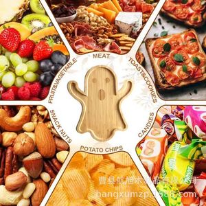 Bandeja de Bambú con Forma de Fantasma de 32 cm para Halloween, Plato para Servir Postres y Frutas para Niños - Product Image 2