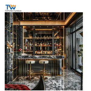 <span class=keywords><strong>Bancone</strong></span> <span class=keywords><strong>Bar</strong></span> LED Curvo in Marmo di Lusso Moderno per Hotel, Centri Commerciali e Locali Notturni - Product Image 2