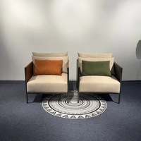 Fauteuil d'appoint moderne pour salon, fauteuil simple avec structure en métal pour la maison ou le bureau
