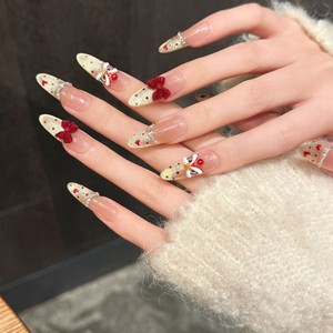 <span class=keywords><strong>Uñas</strong></span> <span class=keywords><strong>acrílicas</strong></span> de diseño de ojo de gato blanco, ultrafinas, hechas a mano, con diseño de lazo de danza del <span class=keywords><strong>león</strong></span>, para el Año Nuevo, las más vendidas - Product Image 6
