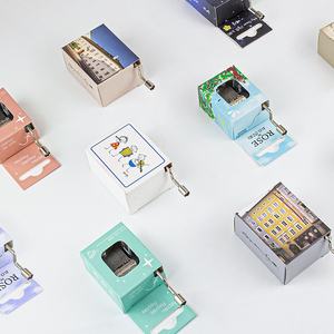 Boîte en papier impression de corée, mini boîte à musique, manivelle à main, melody <span class=keywords><strong>la</strong></span> vie en rose - Product Image 2