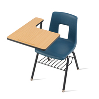 Mobilier scolaire style moderne pour étudiants chaise de formation en plastique avec table d'écriture en bois matière plastique