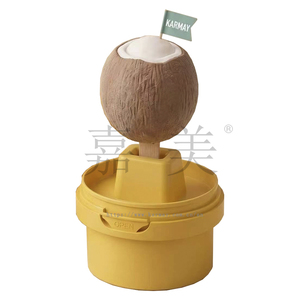 KARMAY Mango Ice Cream Container Yellow Cylinder Clear Dome <b>Lid</b> Recyclable Packaging Food Storage <b>Box</b> - Product Image 3