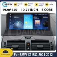 Radio para Auto Android 13 de 10.25 Pulgadas para BMW X3 E83 2004-2012, Carplay Inalámbrico, Navegación GPS, Estéreo, Reproductor Multimedia de Video, 2DIN