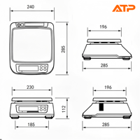 Balance de comptage numérique industrielle de table 15 kg/30 kg avec alarme lumineuse en option, imprimante d'étiquettes à code-barres, LAN/WIFI