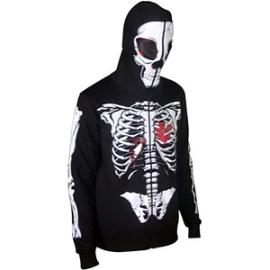 Sudadera con capucha para hombre, con estampado de calavera y esqueleto de cara completa, Logo personalizado, disfraz de Halloween, OEM tendencias Boss - Product Image 2