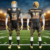 Conjunto de Pantalones y Camisetas de Fútbol Americano Personalizadas, Transpirables, de Secado Rápido, Sublimadas, Uniformes de Equipo Ligeros con Acolchado para Práctica y Juego