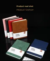 Carnet de notes magnétique A5 en similicuir PU simple pour bureau, 120 feuilles, couverture rigide avec impression couleur pour l'école