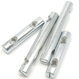 SDPSI DCT M6 M8 Gavanizing fendu deux trous baril raccords de meubles connecteur commun cylindre croix insérer écrou - Product Image 4