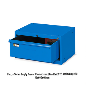 Fami Flexa Series Empty <b>Drawer</b> Cabinet 717x600x400mm Blue Ral5012 <b>Tool</b> Storage - Product Image 3
