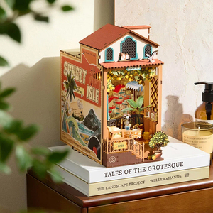 Robotime Rolife Giocattoli da Assemblare a Mano, Casa in Miniatura Fai-da-Te TGB18 Sunset Isle, <span class=keywords><strong>Puzzle</strong></span> 3D in Legno - Product Image 2