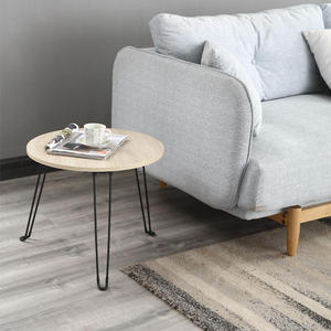 Mesa Redonda Convertible Moderna y Económica con Marco de Madera Maciza, Mini Mesa para Portátil, Mesa de Centro para Té y Café - Product Image 6