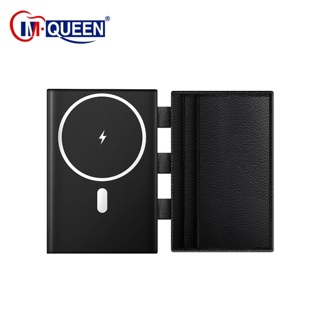 Custom Logo M-Queen PD5N06 22.5W Portable Mini 4500mah Ultra Slim Li-Polymer Battery Power Bank Wireless Charging Magnet Card