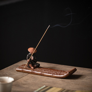 Wuyang cerámica china Jianghu hilo antiguo quemador <span class=keywords><strong>de</strong></span> incienso soporte <span class=keywords><strong>de</strong></span> incienso hogar interior Zen BUR - Product Image 1