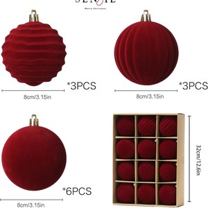 Adornos Colgantes para Fiestas Navideñas en Hoteles, Bolas de Navidad Personalizadas, Bolas de Navidad Flocadas, Adornos Decorativos Colgantes - Product Image 2