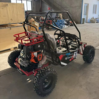 Go Kart Todoterreno de 2 Plazas para Adultos, 212cc, 4 Tiempos, con Llantas de Acero de 10 Pulgadas, Buggy de Carreras para Diversión al Aire Libre y Paseos