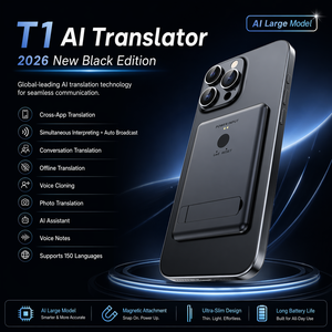 Dispositif de traduction vocal T1 Ai en aluminium, 150 langues, en ligne et hors ligne, appel vocal, photo, enregistrement de texte, voyage d'affaires, format de poche - Product Image 4