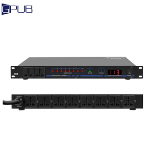 Séquenceur audio professionnel <span class=keywords><strong>10</strong></span> canaux pour KTV, sonorisation live, scène, séquence d'alimentation avec affichage de tension, équipement vidéo et d'éclairage - Product Image 1