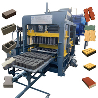 Machine hydraulique de fabrication de blocs de béton QT5-15 avec moteur de pompe PLC, boîte de vitesses automatique, engrenage multifonctionnel pour pavés creux et emboîtables