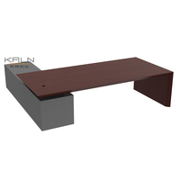Bureau de direction en L de style moderne et luxueux 2026 avec table d'appoint