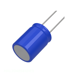 Condensateur radial TH en aluminium 100 µF 20 % 63 V, référence MAL204858101E3, à traversage de circuit, Distributeur agréé - Product Image 1