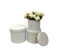 Boîte ronde en carton pour chapeaux, boîtes à cadeaux décoratives rondes en forme de Rose, pour noël, vente en gros, 12 pièces