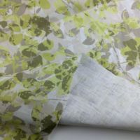 Technique tissée de tissu d'impression numérique de lin 100% confortable de conception italienne de luxe pour des chemises et des robes de filles