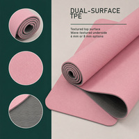 Muestra Gratuita de Tapete de Yoga de PU de 5 mm con Impresión Personalizada, Tapetes de Yoga Ecológicos Naturales al por Mayor