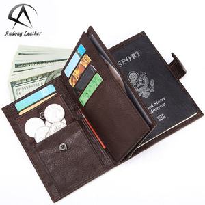 Andong Genuine Cow Leather Passport Bag Short <b>Wallet</b> for <b>Men</b> <b>Large</b> Capacity Coin <b>Wallets</b> Thrifold Man Multiple Positions Purse - Product Image 1