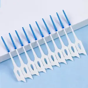 Interdental Mini Toothbrush Soft Customized Logo Disposable Dental Cleaning Interdental Brush Toothpick