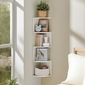 Estante de Pared Autonomy Corner de 5 Niveles, Estante de Almacenamiento Multiusos de MDF para Cocina, Baño y Dormitorio - Product Image 4