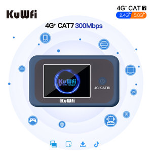 Bộ định tuyến băng tần kép 4G+ Cat7 KuWFi 1200Mbps, thiết bị điểm phát sóng di động 4G, thiết bị di động 4G+ sử dụng sim, bộ định tuyến LTE di động cho xe RV và cắm trại - Product Image 5