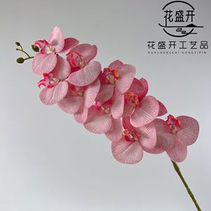 Fleur artificielle Phalaenopsis, branche unique en PVC, décoration de mariage et de maison, fleur de simulation à 9 têtes - Product Image 5