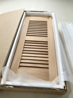 Volets de fenêtre horizontaux réglables en bois massif peint Chambroad Timber Modern avec base carrée et composants faciles à nettoyer