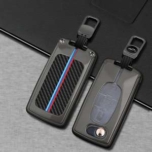Boîtier de clé de protection en métal dur en alliage de zinc en Fiber de carbone étui de clé à distance pour <span class=keywords><strong>peugeot</strong></span> accessoires de clé de <span class=keywords><strong>voiture</strong></span> - Product Image 1