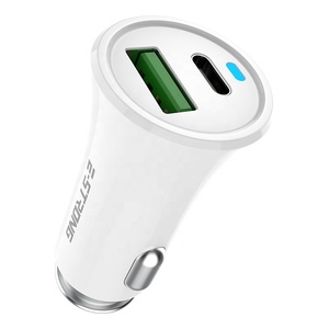 <span class=keywords><strong>Cargador</strong></span> <span class=keywords><strong>de</strong></span> Coche Rápido E-STRONG Original <span class=keywords><strong>de</strong></span> 18W al por Mayor, Cable <span class=keywords><strong>Tipo</strong></span>-C, Adaptador <span class=keywords><strong>de</strong></span> Viaje 12-24V, 1 Año <span class=keywords><strong>de</strong></span> Garantía para iPhone - Product Image 1