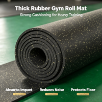 Tapis en caoutchouc personnalisable résistant à l'usure, absorbant les chocs, imperméable, pour sol de salle de sport, zone de musculation