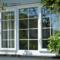 Ventana Abatible de Madera, Ventanas con Marco de Madera, Madera Maciza, Triple Acristalamiento, Resistente a los Rayos UV, A Prueba de Corrientes de Aire, Certificación CE, Personalizada