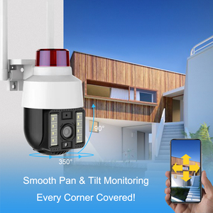 V380 c262 3MP Mạng an ninh thông minh Camera không dây PTZ WIFI H.265 âm thanh ánh sáng báo động CCTV phát hiện theo dõi chuyển động - Product Image 6