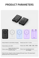 Tendance 2026 OEM/ODM – Nouvelle batterie externe mini portable 10000 mAh avec charge rapide 15W et chargement magnétique sans fil pour iPhone