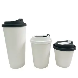 Benutzer definierte biologisch abbaubare 6oz 8oz 9oz 12oz 16oz Kraft papier becher Einweg Double Wall Coffee Paper Cup