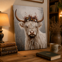 Impression numérique Giclée HD sur toile, motif abstrait de vache, 6 couleurs, imperméable, écologique, style ferme moderne, sans cadre, pour hôtel