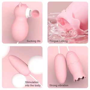 Fashion Sucking Tide Cat Masturbation Device Sex Toys Women's Adult ProductsTongue Licking <b>Vibrator</b> Wireless <b>Egg</b> Jumping - Product Image 6