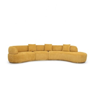 Cojines minimalistas italianos de 6 piezas Sofá modular Seccional de tela suave grande Vestíbulo Hotel seccional - Product Image 2