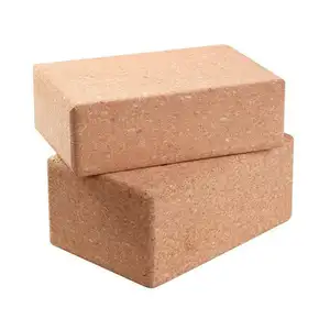 Customized Natural Organic Yoga Block High-density Solid Cork Yoga Blocks For Children And Adults