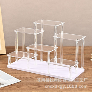 Acrylic Multi Layer Transparent Tiered Shelf 6 Tier For Displaying Figurines Models Toys Teapots Perfumes Curio Storage Rack - Product Image 2