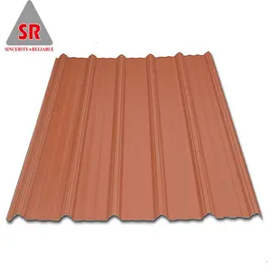 Maroon Màu Kim Loại Roof Tấm Xương Sườn-Loại Sóng Màu Sắc Mái Màu Đỏ Tráng Dài Tuổi Thọ Nhôm Tấm Lợp