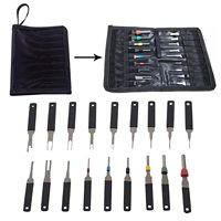 Ensemble d'outils d'extraction de broches à haute dureté 18 pièces Kit d'outils de retrait de bornes en acier inoxydable pour voiture