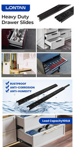 Correderas de Cajón de Cierre Suave de 35 mm, Riel Telescópico de Extensión Completa de Tres Secciones, Montaje Lateral para Herrajes de Gabinetes de Cocina y Dormitorio - Product Image 5